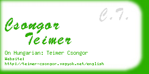 csongor teimer business card
